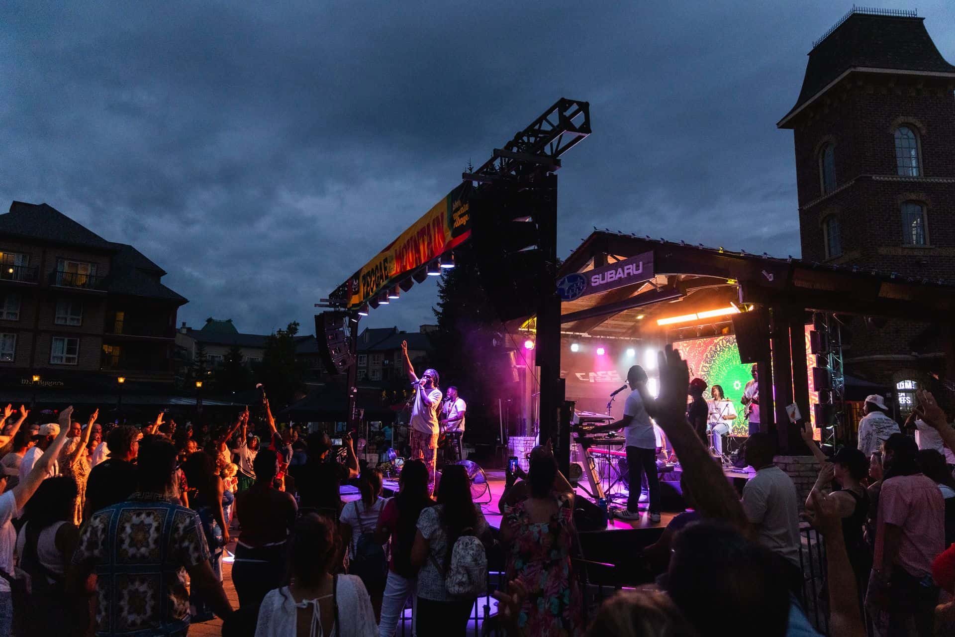 Reggae On The Mountain Headliner, Kirk Diamond & The Movement of Ahryel, performing live on the Subaru Stage.
