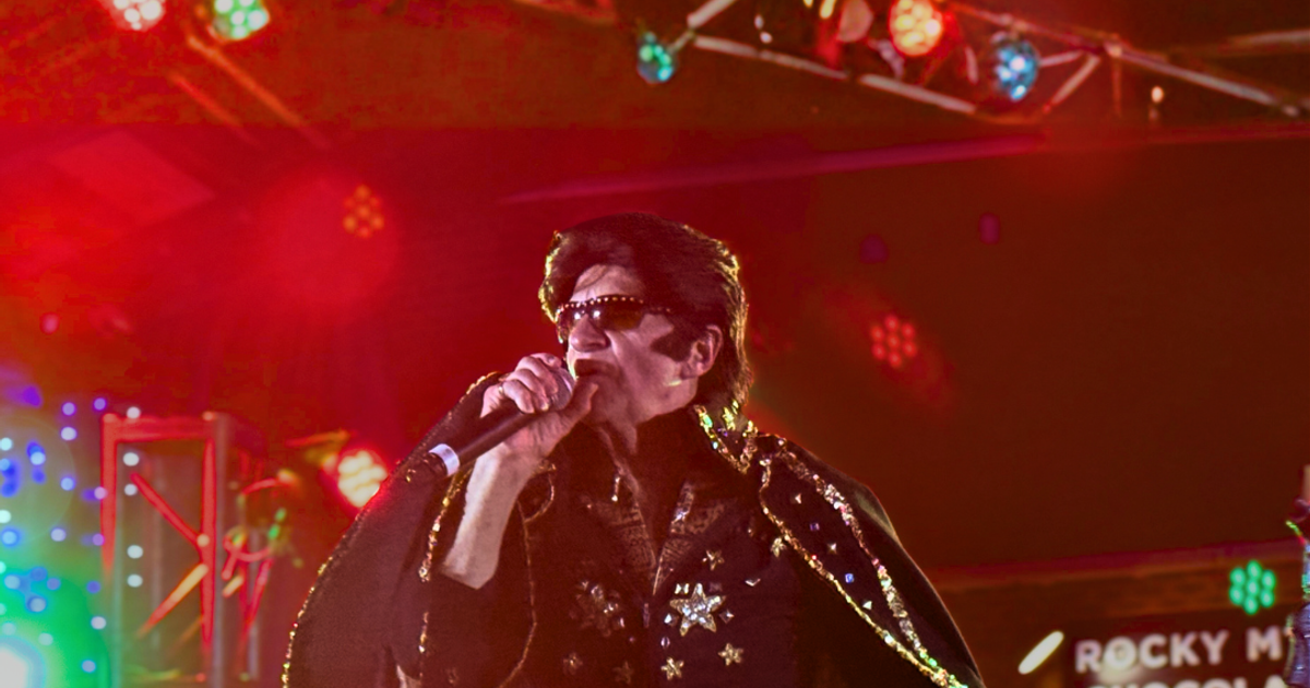 Renowned Elvis impersonator, Johnny Scats, performs A Blue Christmas: Elvis Tribute on the Subaru Stage